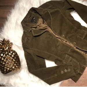 H&M Women's Corduroy Army Green 2 Blazer size 6